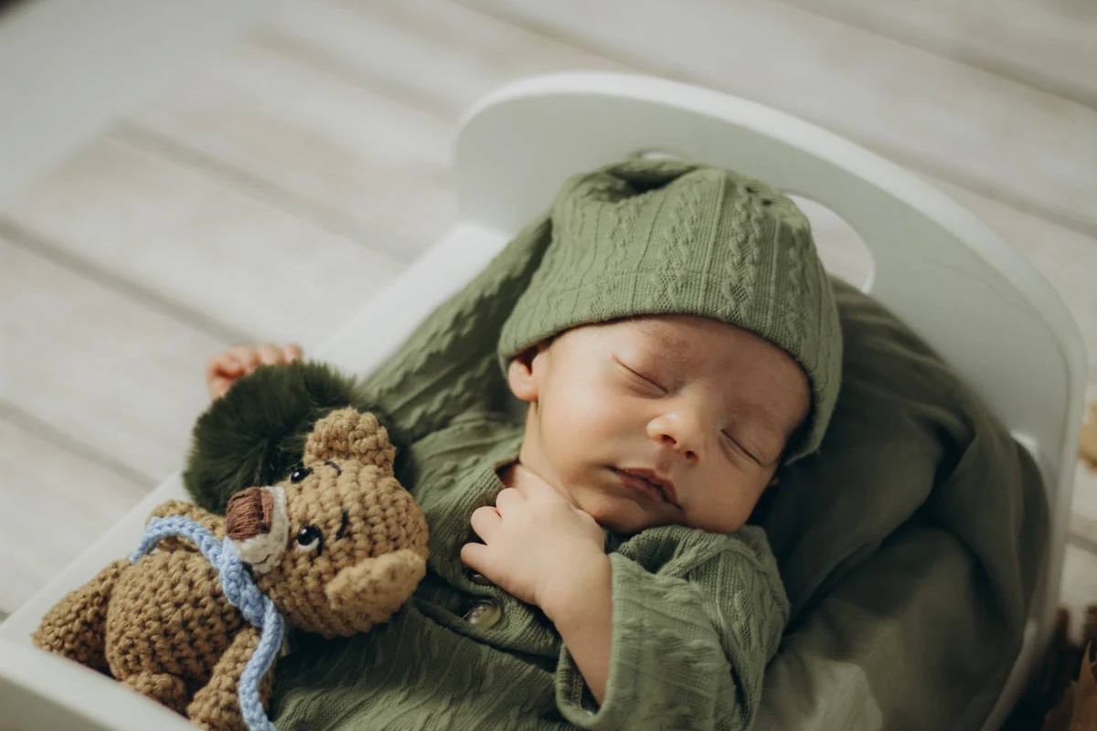 Exemplo de ensaio newborn feito pelo estúdio